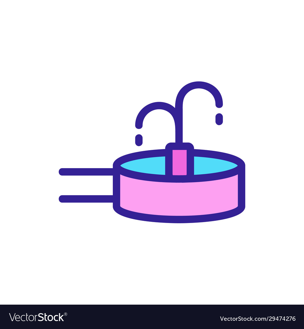 Fountain drinking icon isolated contour