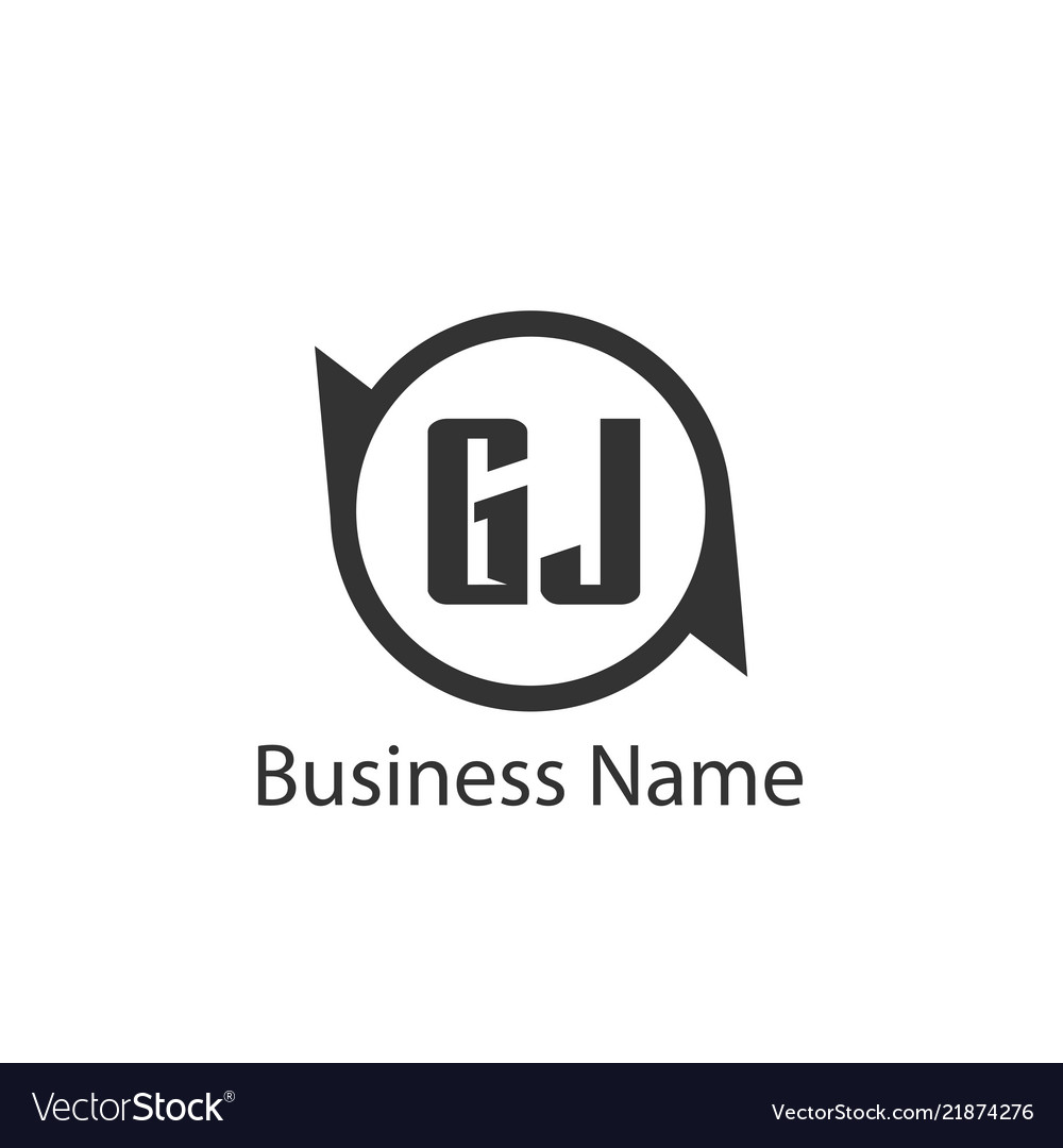 Initial Letter Gj Logo Template Design Royalty Free Vector