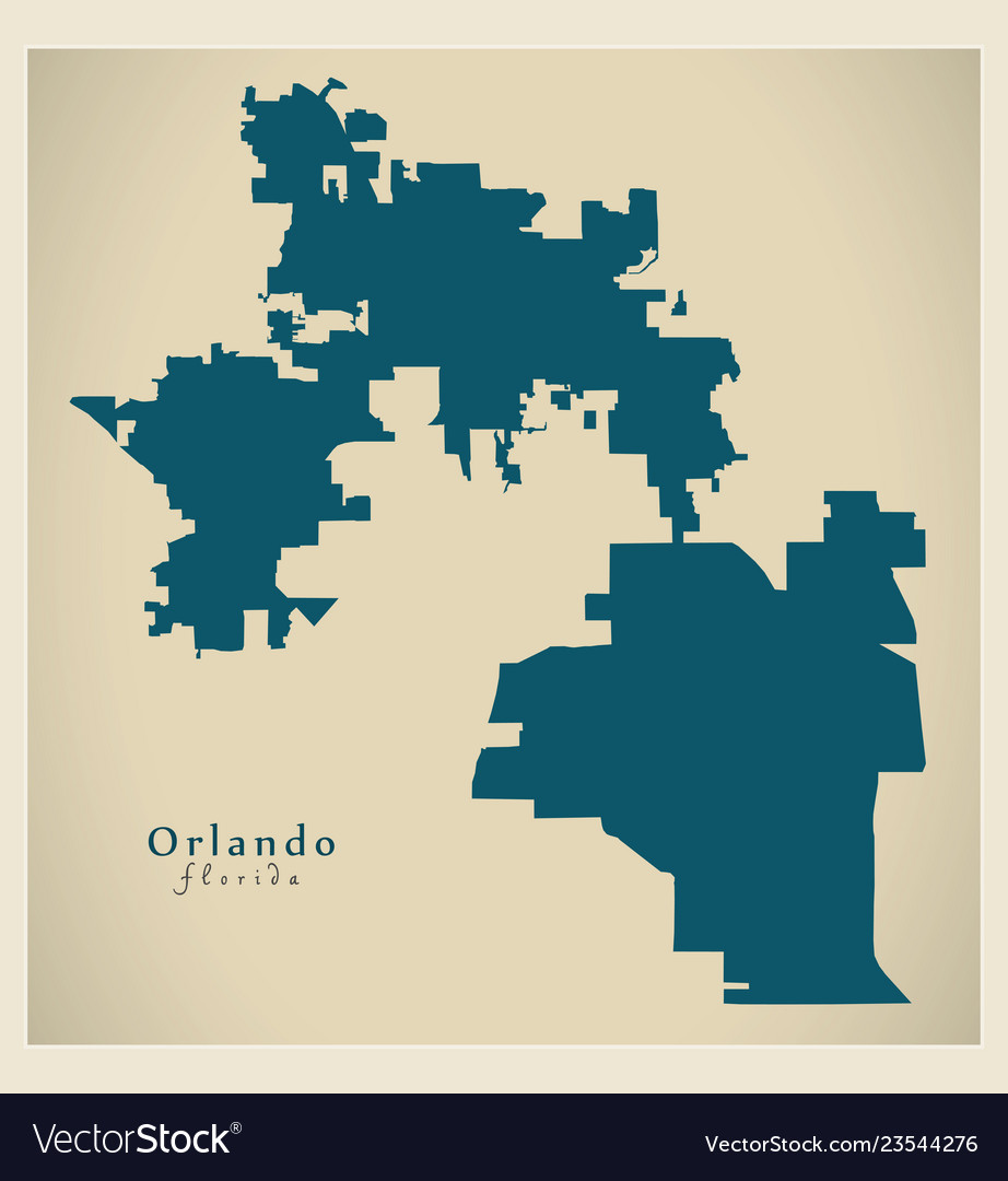 Modern city map orlando florida city of the usa Vector Image