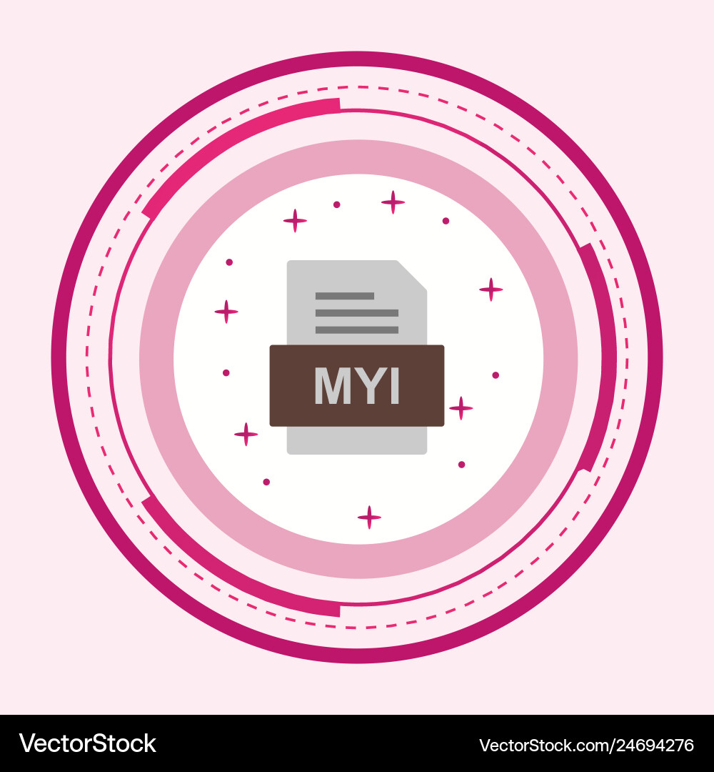 Myi file document icon Royalty Free Vector Image