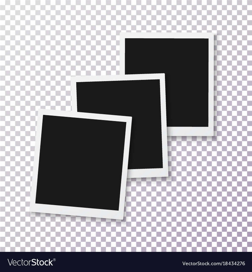 Photo Realistic Instant Frame Template Vector Image