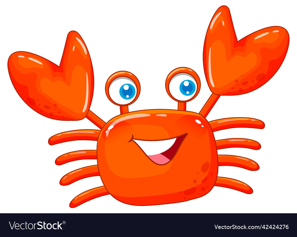 Red Crab In Cartoon Design Royalty Free Vector Image