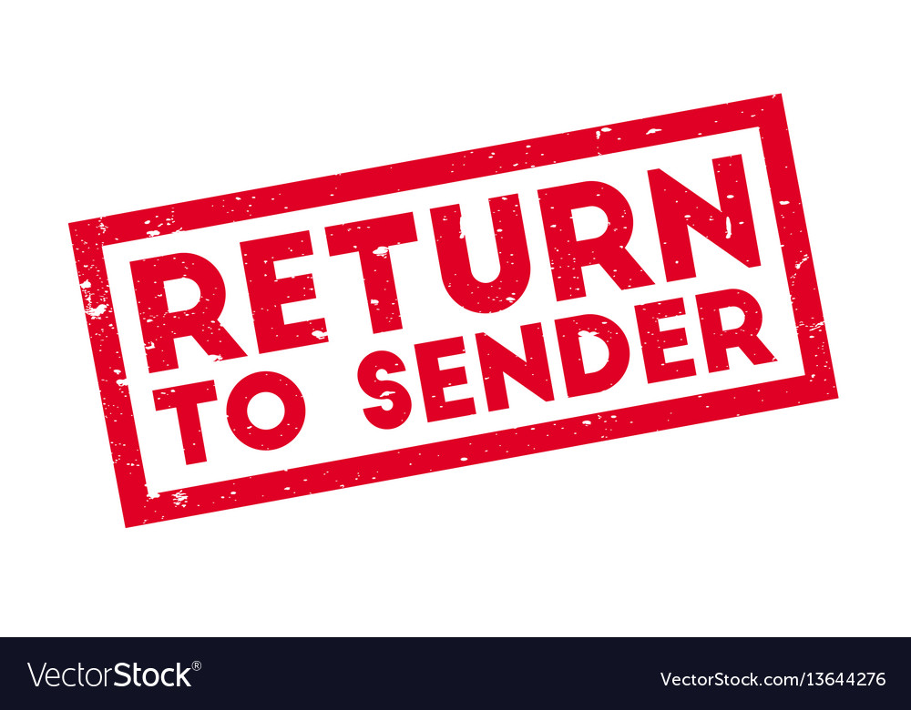 Return to sender rubber stamp Royalty Free Vector Image