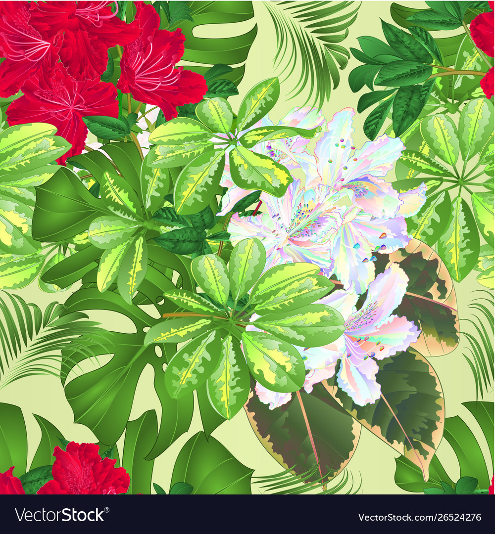 Seamless texture tropical flowers red