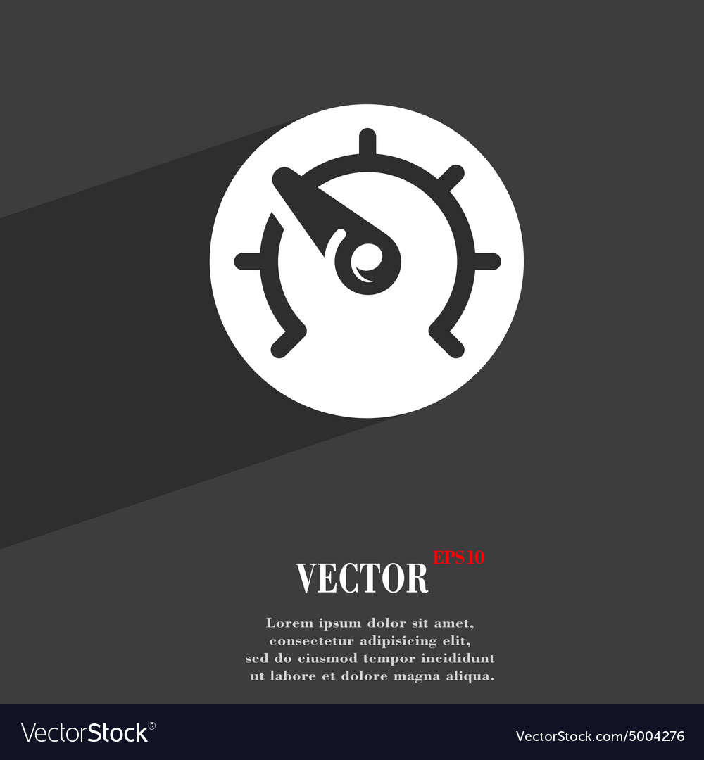 Speed speedometer icon symbol flat modern web