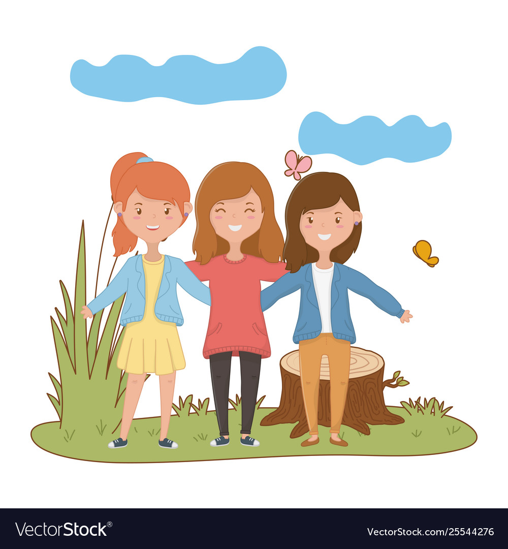 Teenage friends design Royalty Free Vector Image