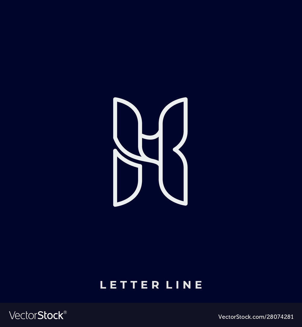 Abstract letter design template Royalty Free Vector Image