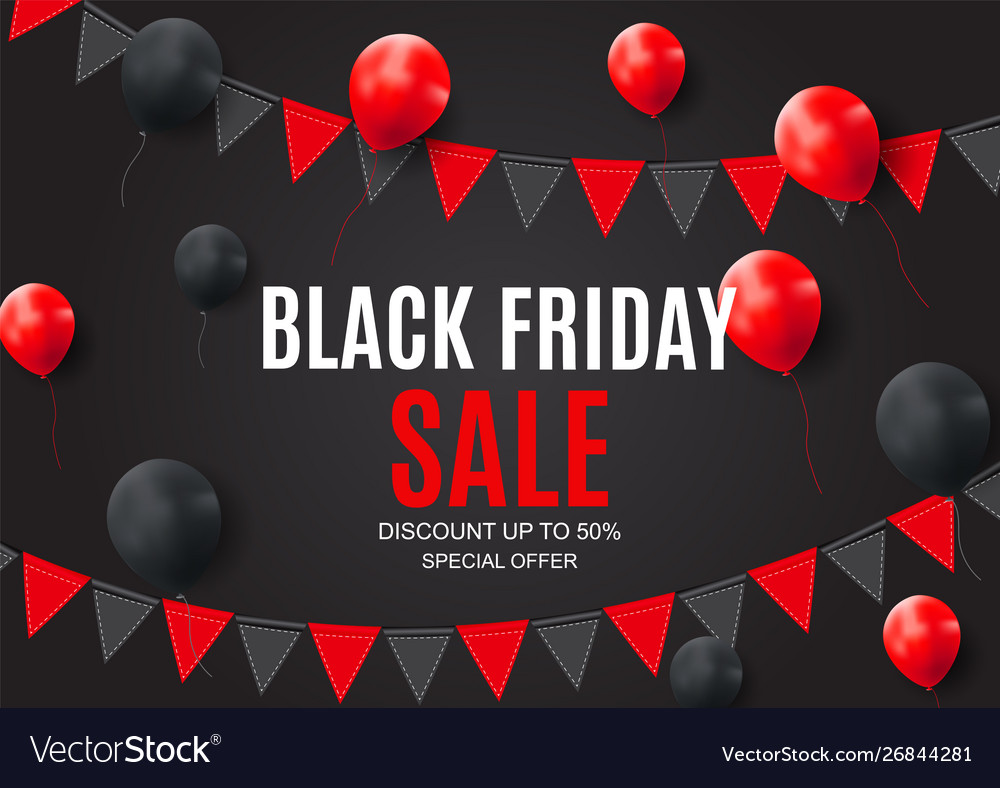 Black friday sale inscription banner design