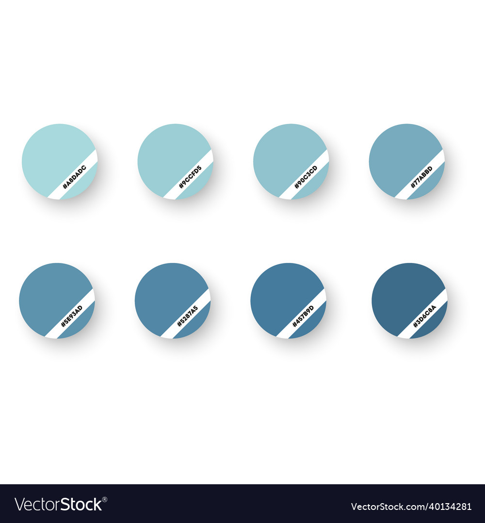 Blue color palette Royalty Free Vector Image - VectorStock