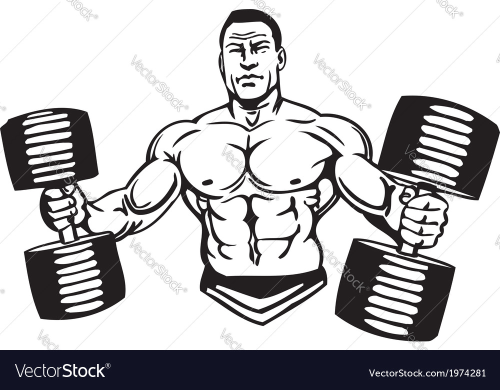 Bodybuilding and Powerlifting Royalty Free Vector Image