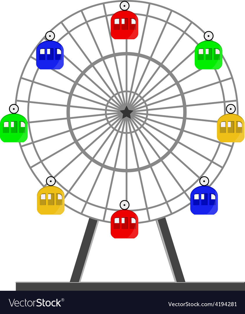 Ferris wheel Royalty Free Vector Image - VectorStock