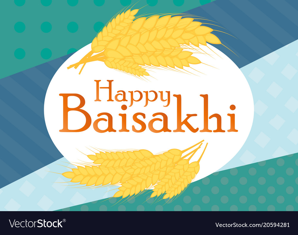 Happy baisakhi punjabi spring Royalty Free Vector Image