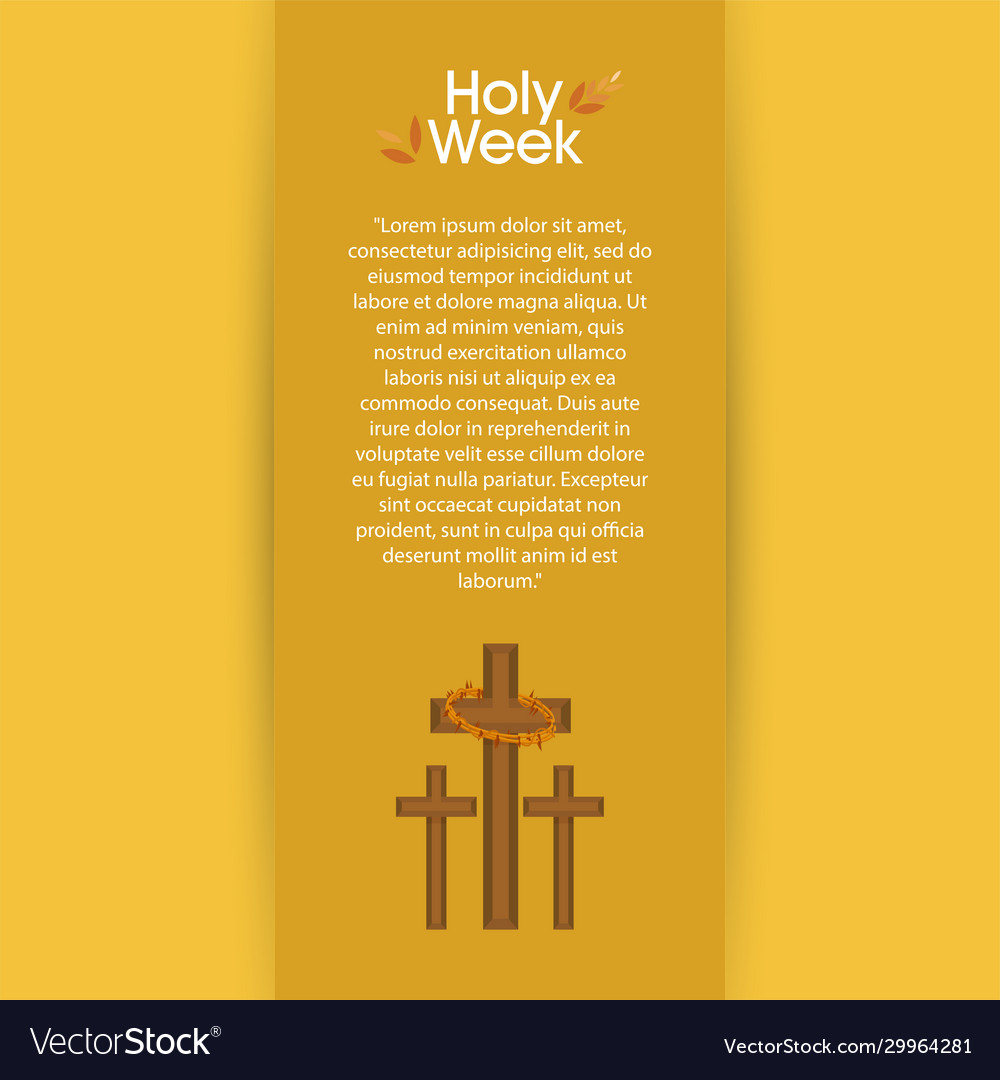 Holy week poster Royalty Free Vector Image - VectorStock