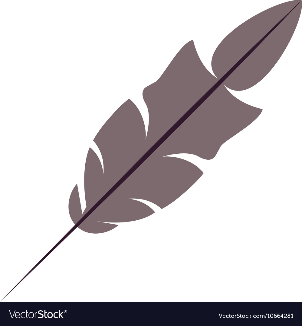 Isolated feather plume design Royalty Free Vector Image