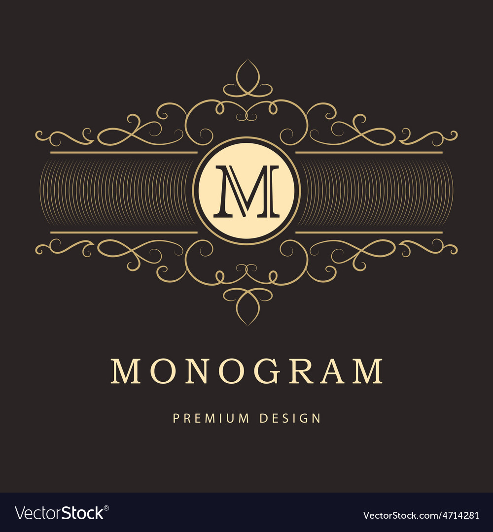 Monogram design elements graceful template Vector Image