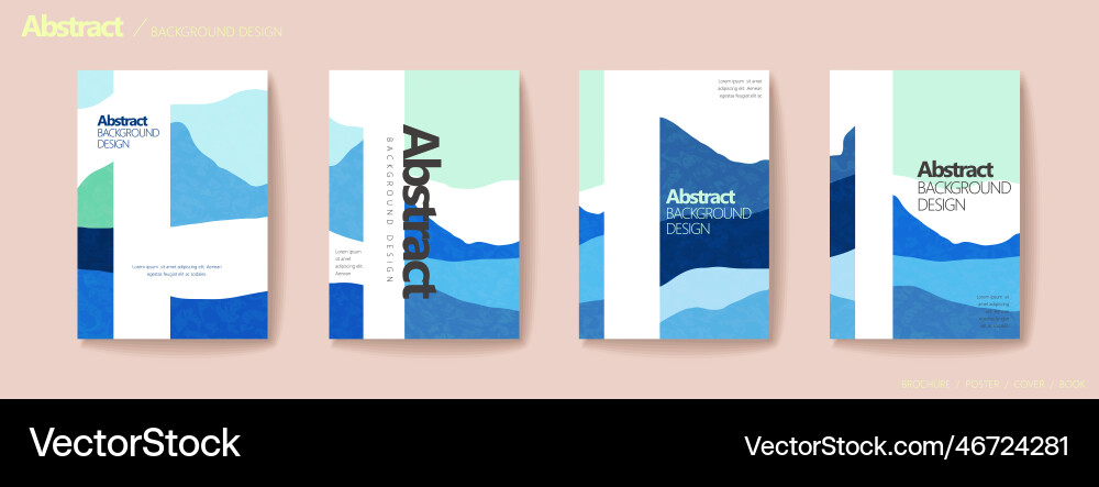 Simplicity iceberg flyer set Royalty Free Vector Image