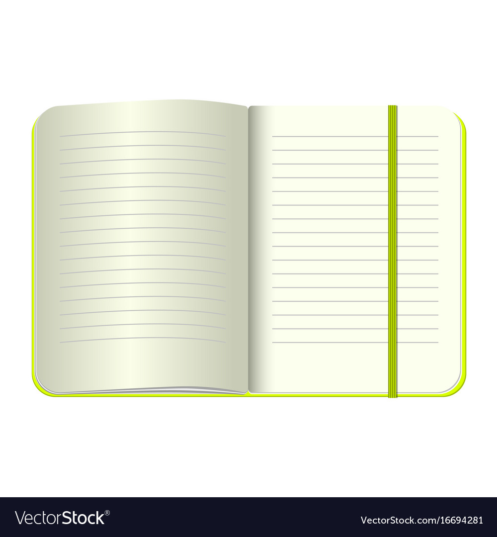 template open a blank notepad personal royalty free vector notepad template