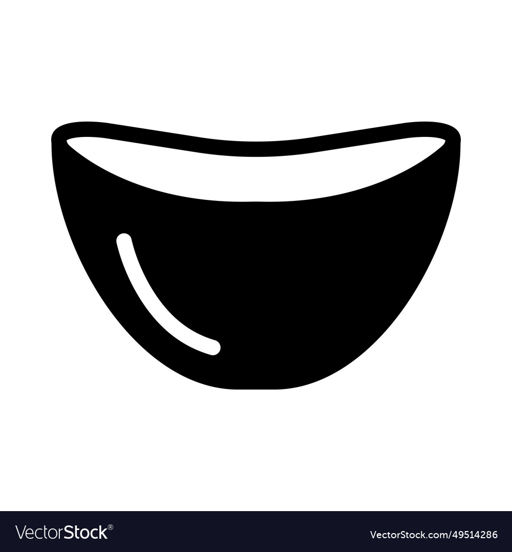 Bowl glyph icon for personal and commercial use