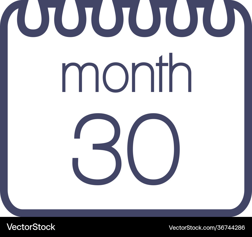 Calendar simple icon Royalty Free Vector Image
