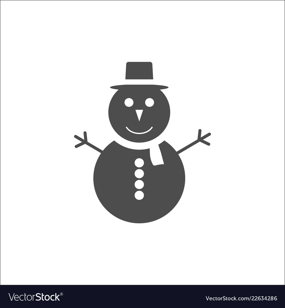 Christmas Icon Snowman Royalty Free Vector Image