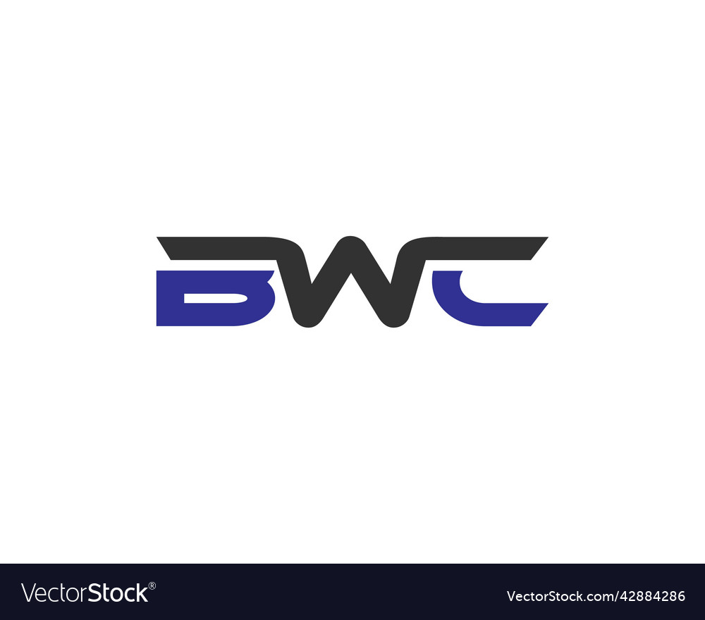 Creative letter design bwc logo Royalty Free Vector Image