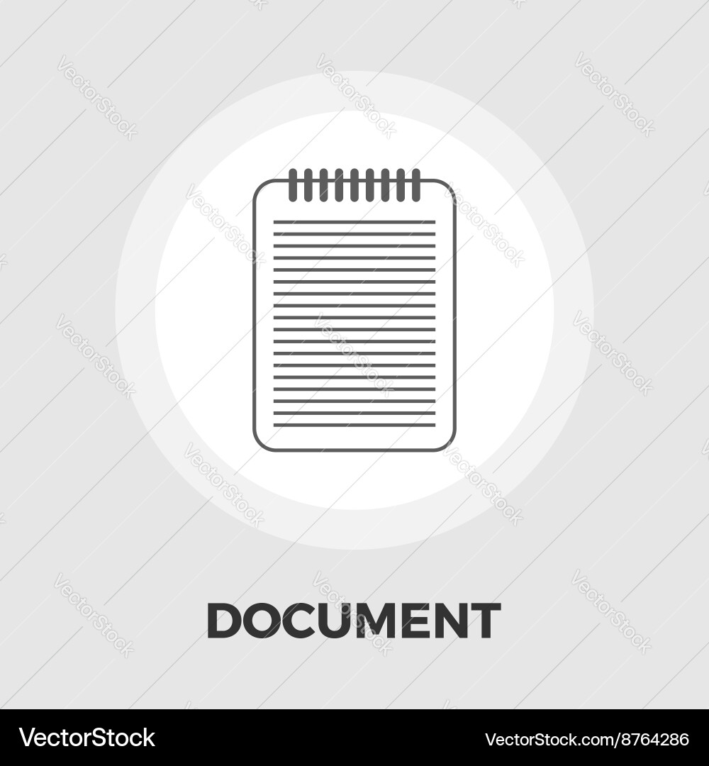 Document flat icon Royalty Free Vector Image - VectorStock