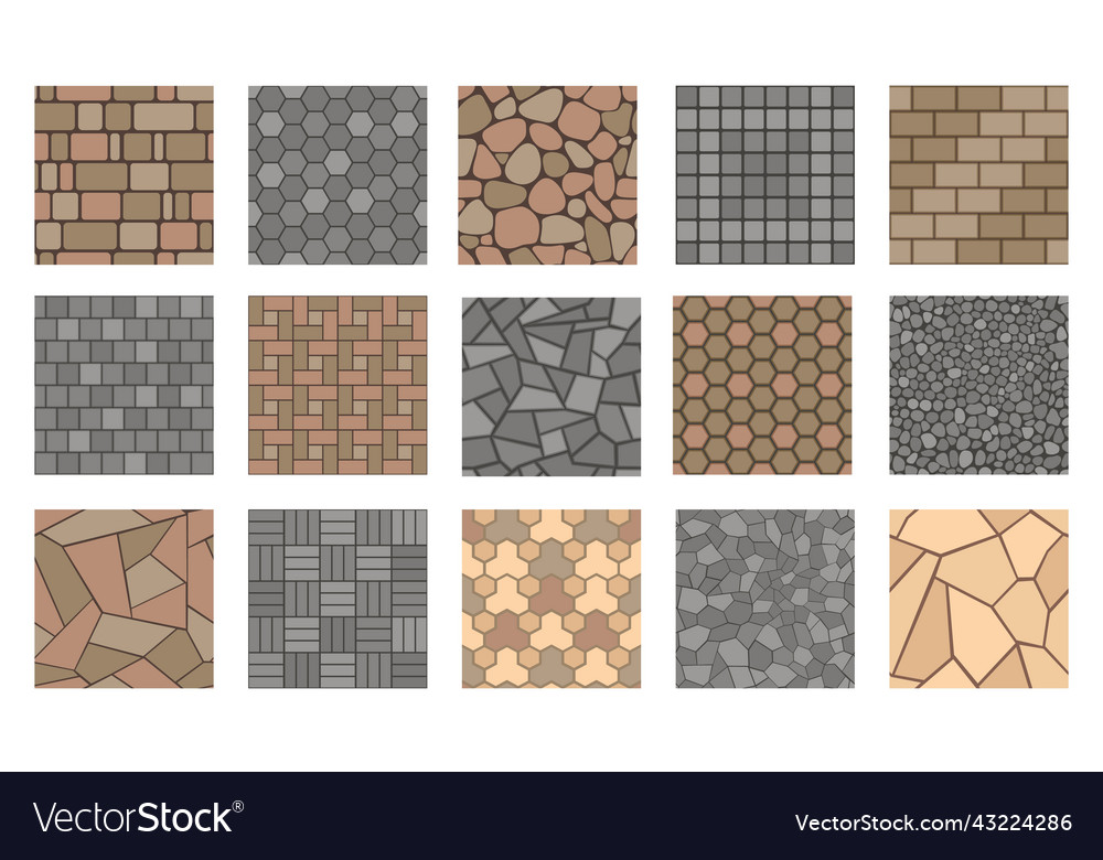 Floor stone pattern pavement tile of stone vector image Floor stone pattern pavement tile of stone