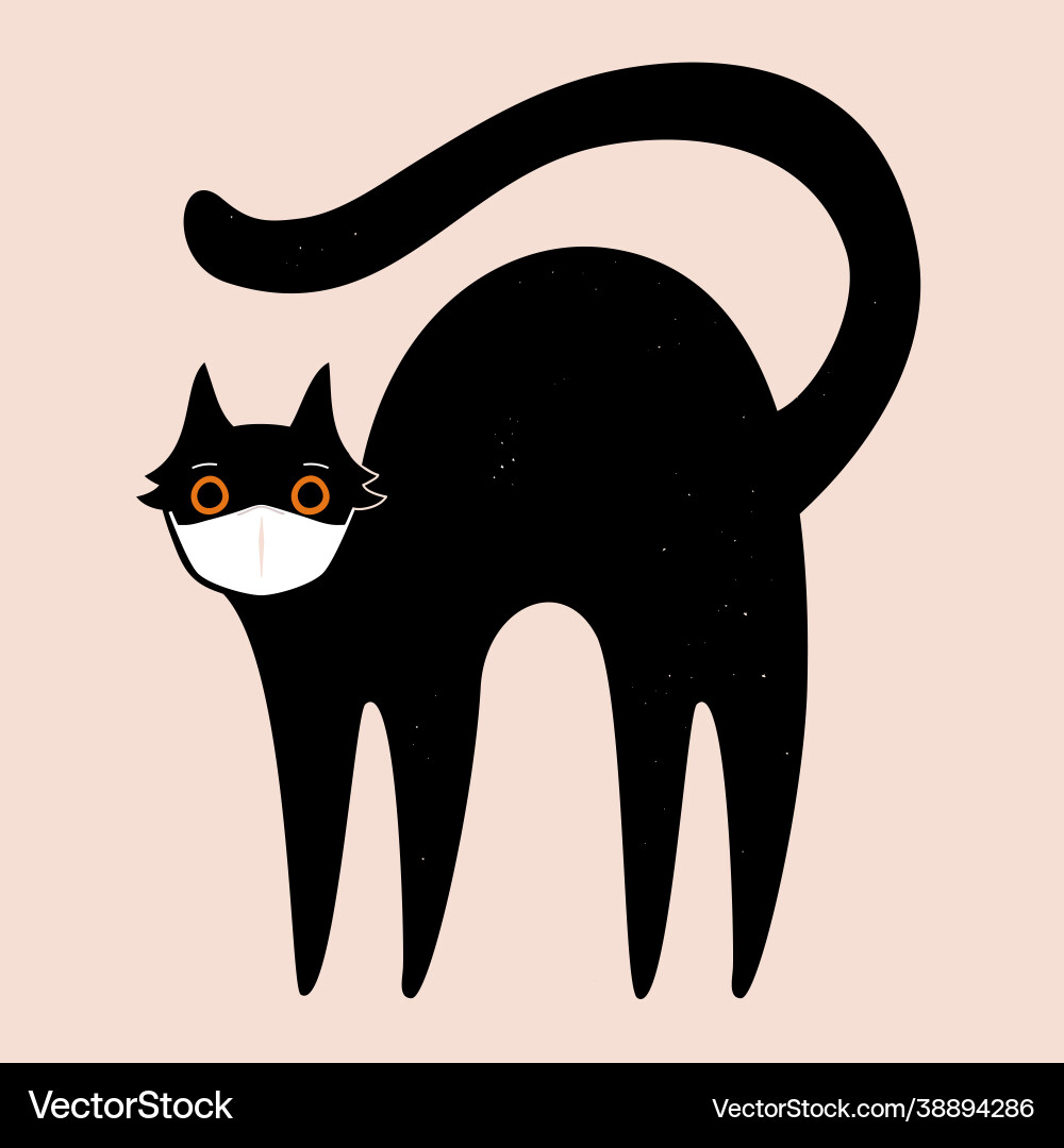 Halloween 2020 coronavirus greeting card Vector Image