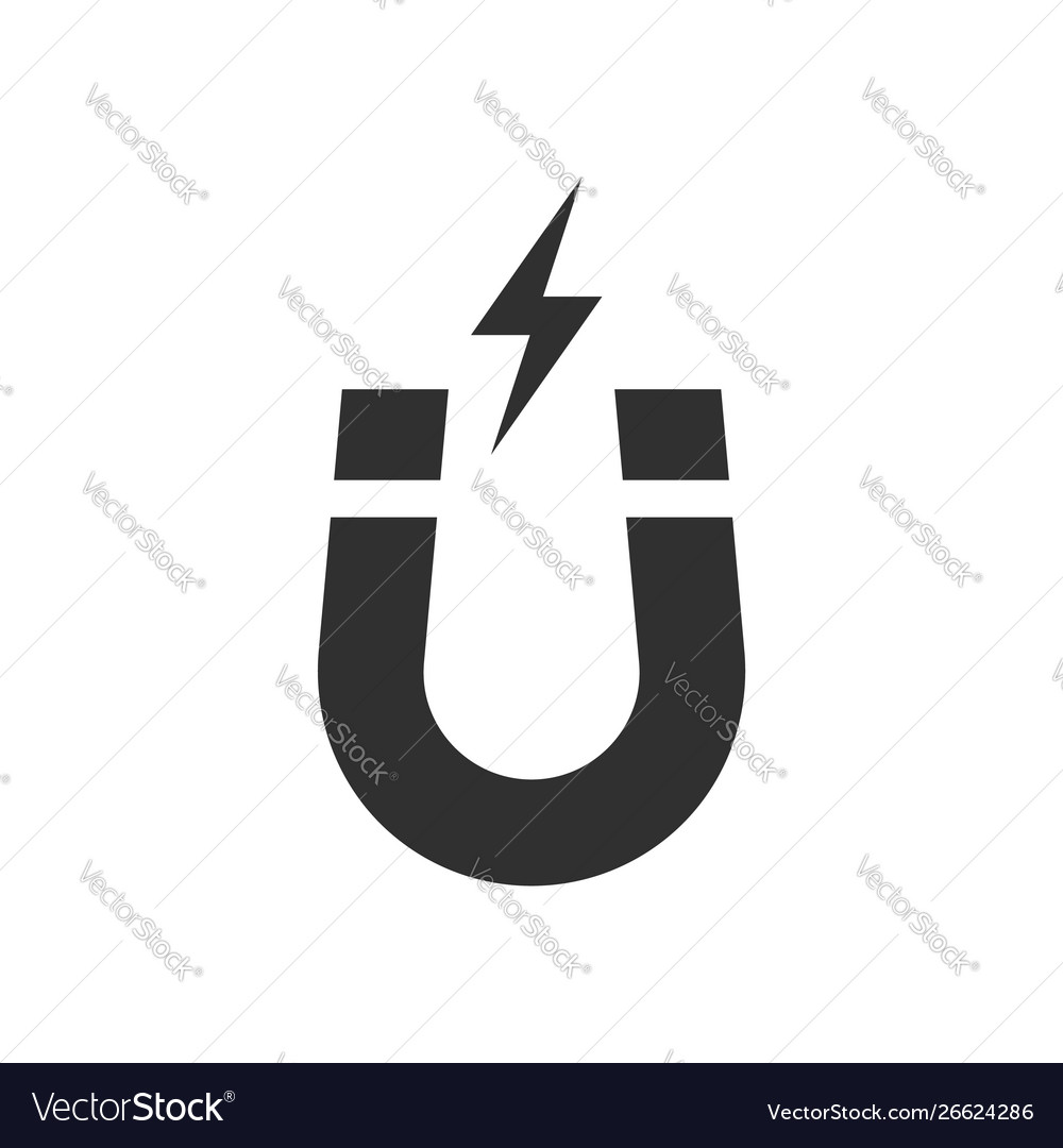 Magnet icon isolated on white background Vector Image