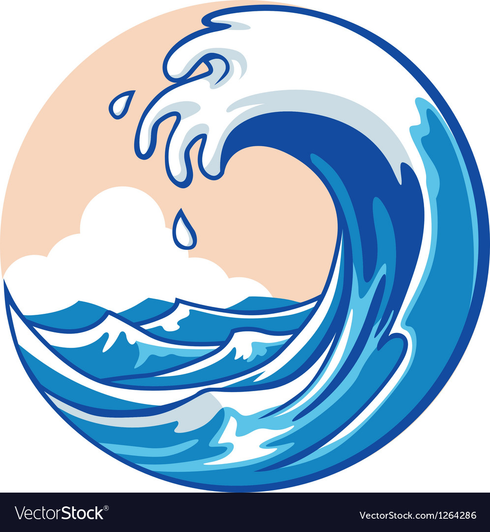 Download Ocean wave Royalty Free Vector Image - VectorStock