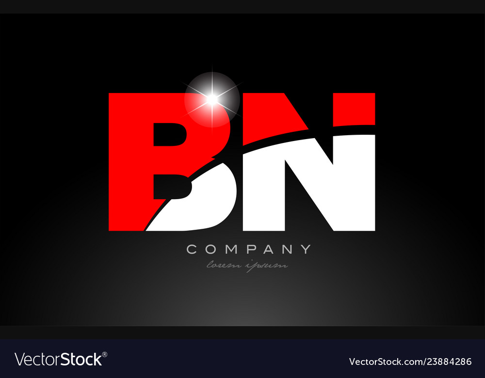 Red white color letter combination bn b n