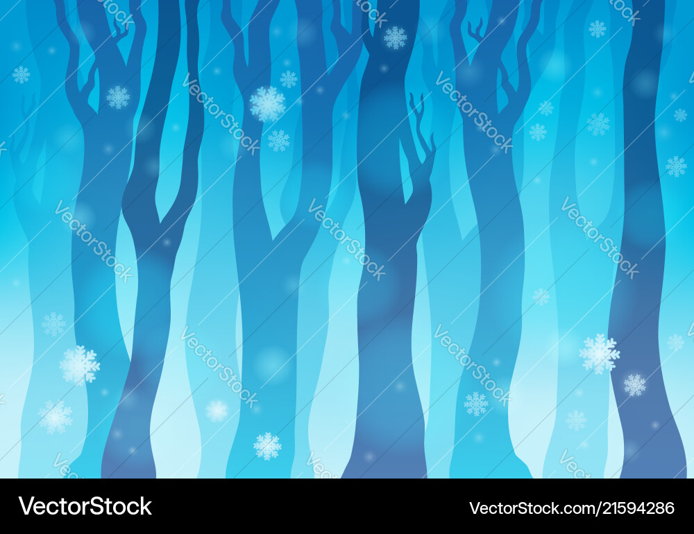 Winter forest theme image 1 Royalty Free Vector Image