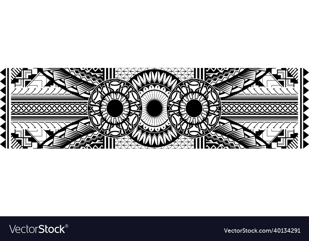 Abstract polynesian ethnic pattern Royalty Free Vector Image