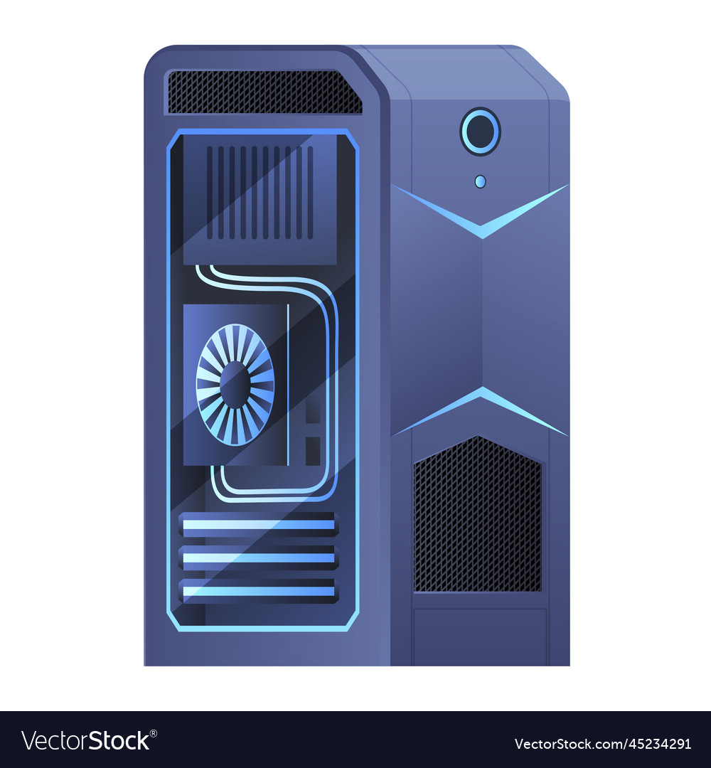 Computer system unit digital processor electronic Vector Image