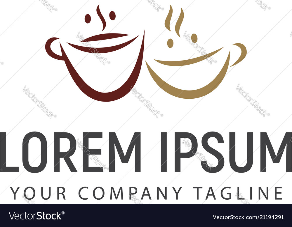 couple coffee logo design concept template vector image