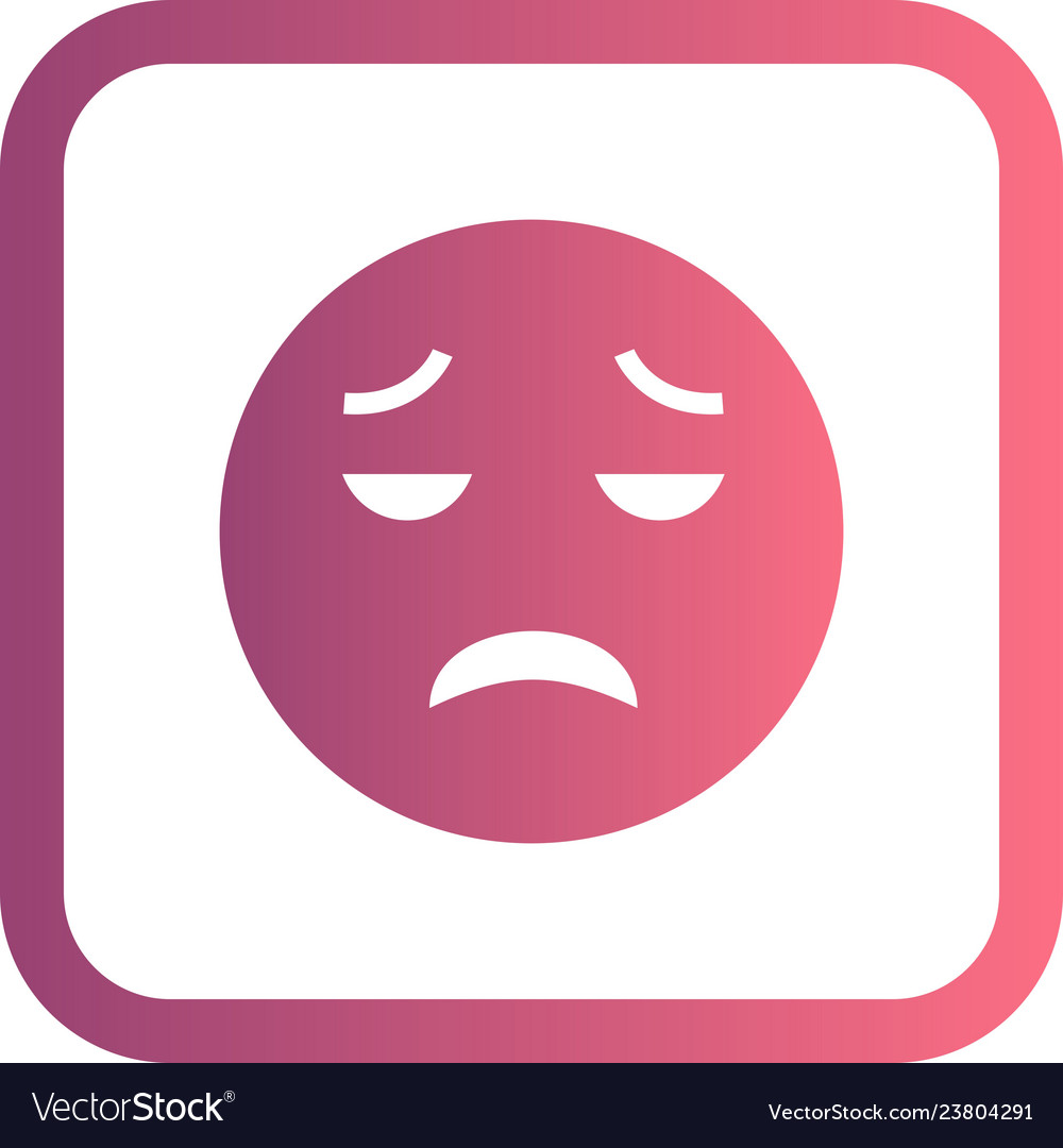 Disappointed emoji icon Royalty Free Vector Image