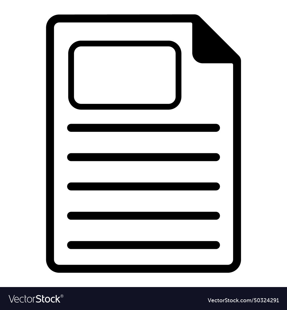 Document flat icon isolated on white background