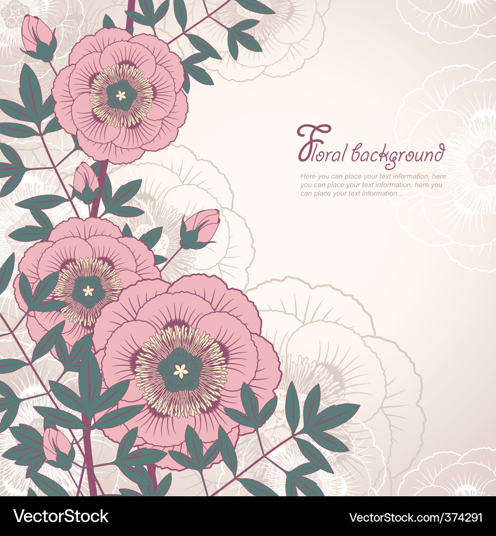 Floral background Royalty Free Vector Image - VectorStock