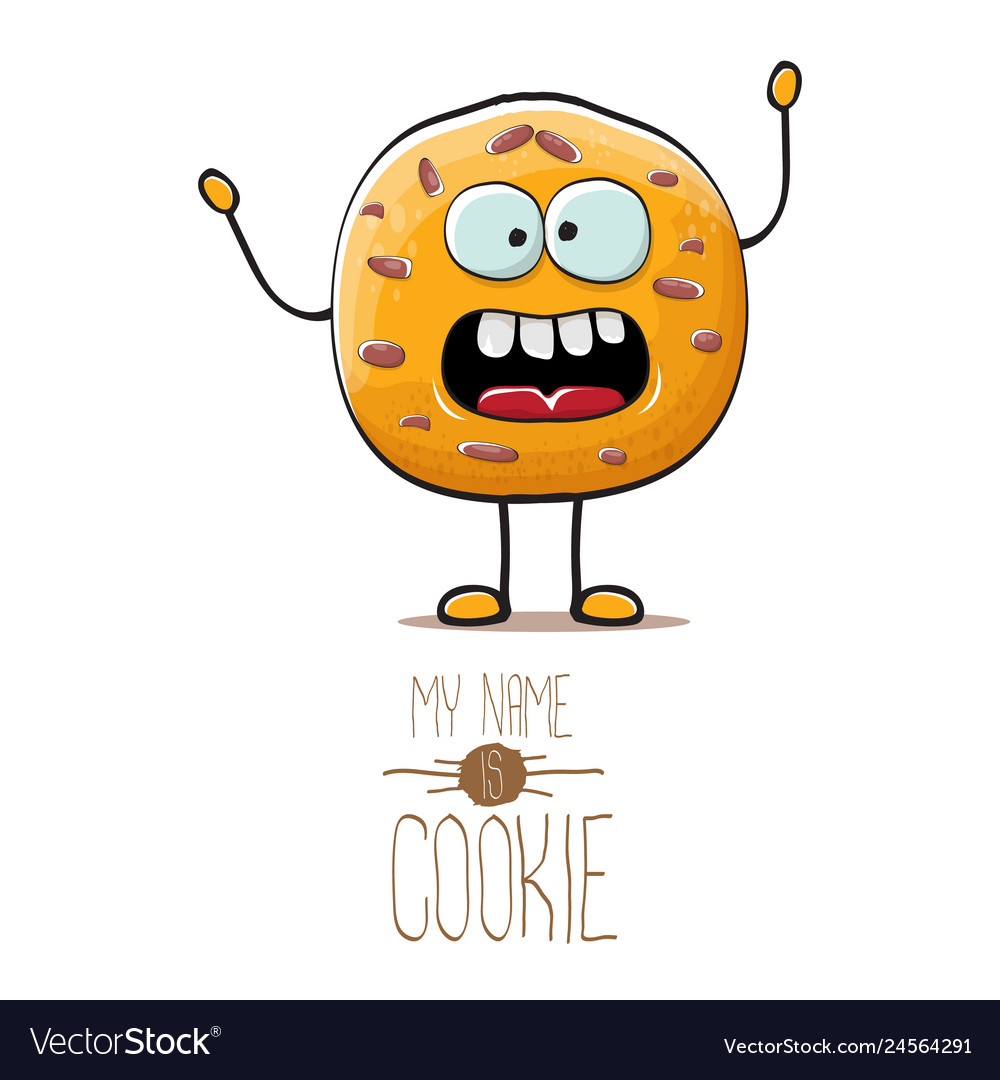 Funny hand drawn homemade chocolate cookie