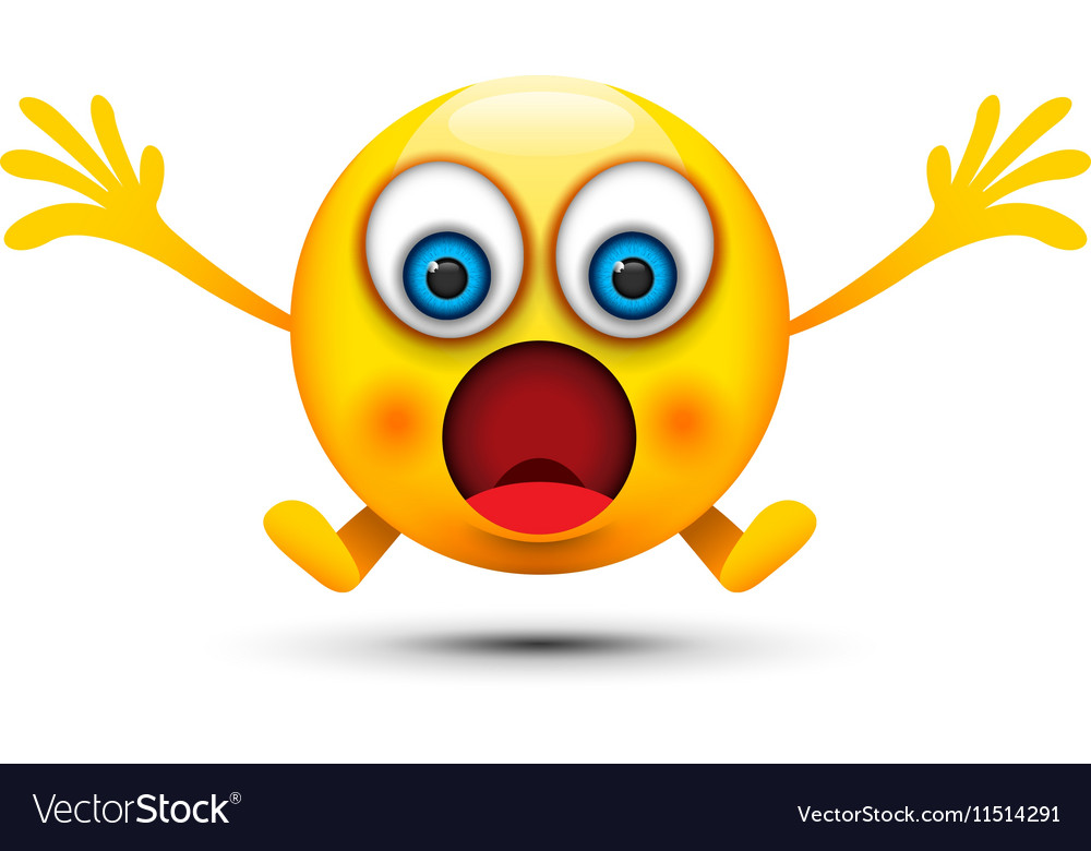 Shocked Emoji Character Royalty Free Vector Image