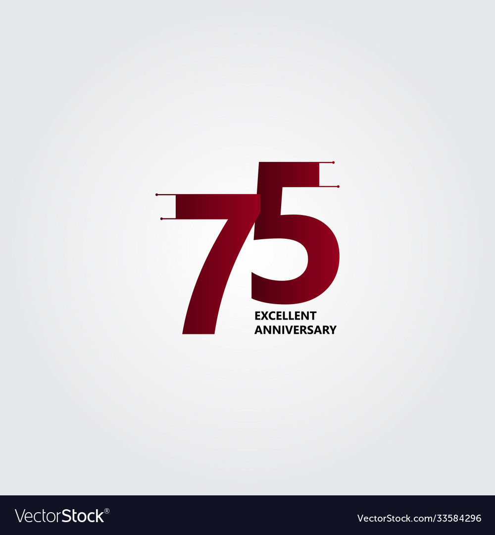 75 years excellent anniversary template design