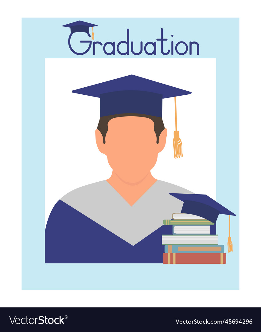 Frame for graduation photo booth props or text Vector Image