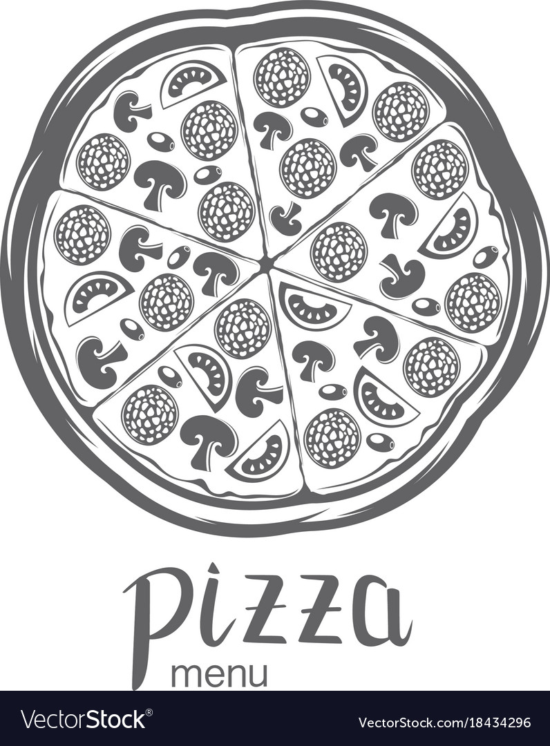 Italian pizza Royalty Free Vector Image - VectorStock