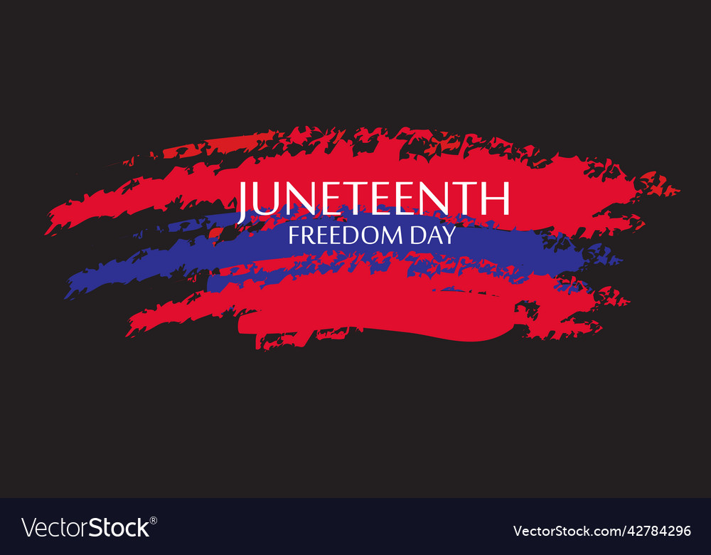 Juneteenth color since 1865 design of banner Vector Image