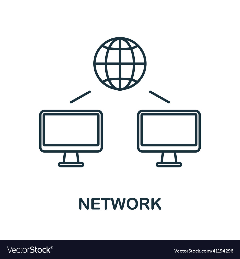 Network icon line element from Royalty Free Vector