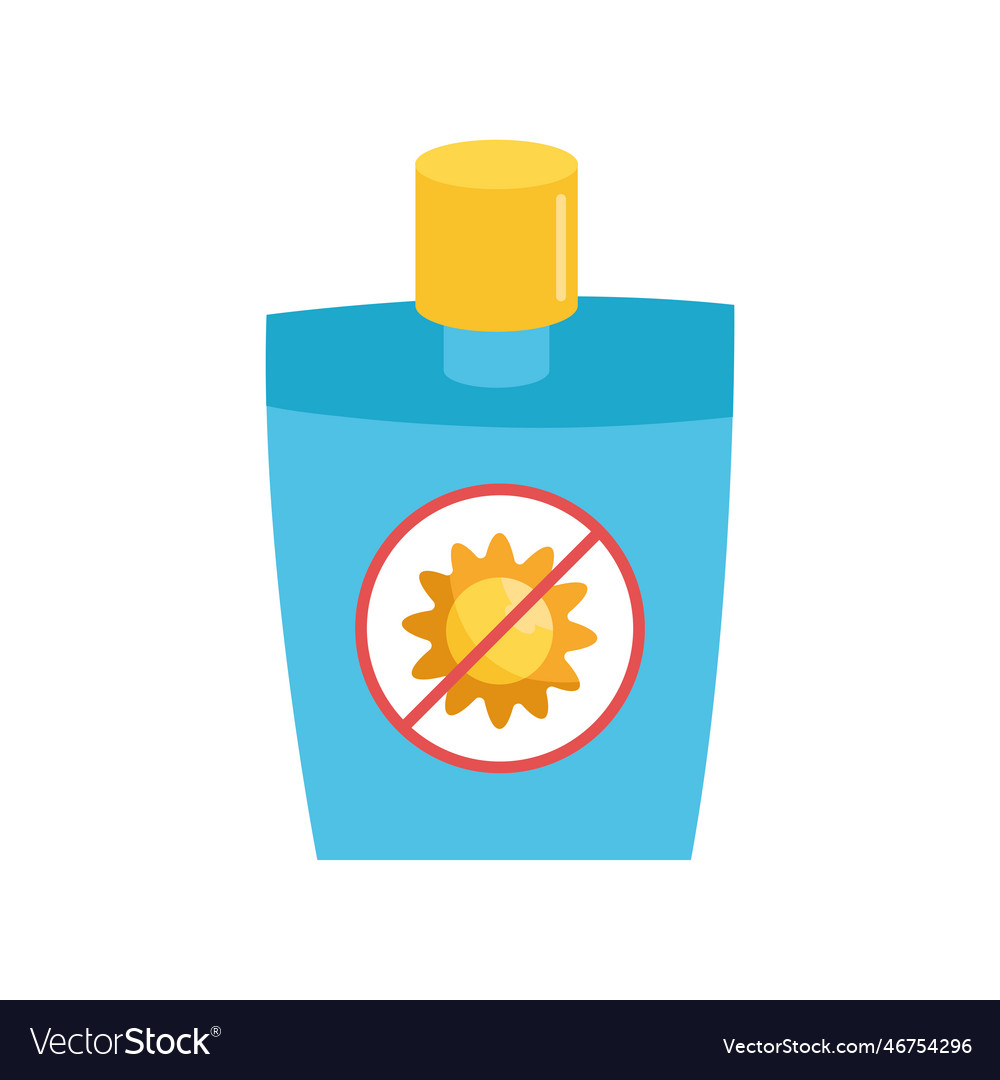 Sunscreen lotion bottle Royalty Free Vector Image