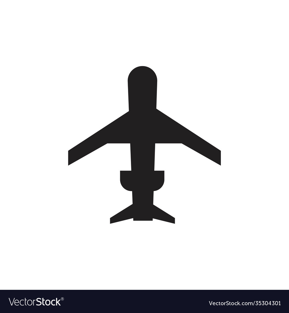 Airplane logo template icon design Royalty Free Vector Image