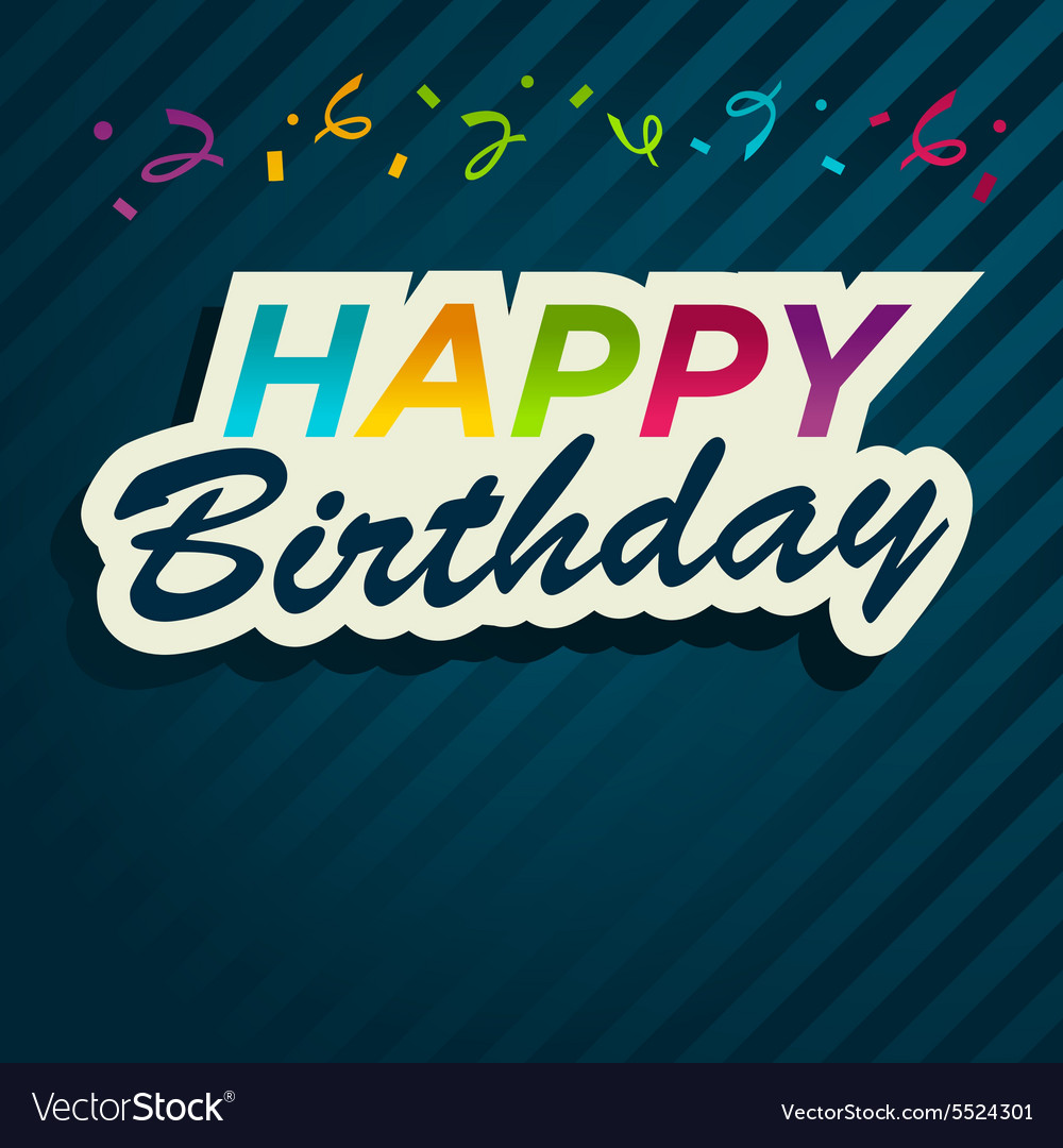 Birthday greeting card Royalty Free Vector Image