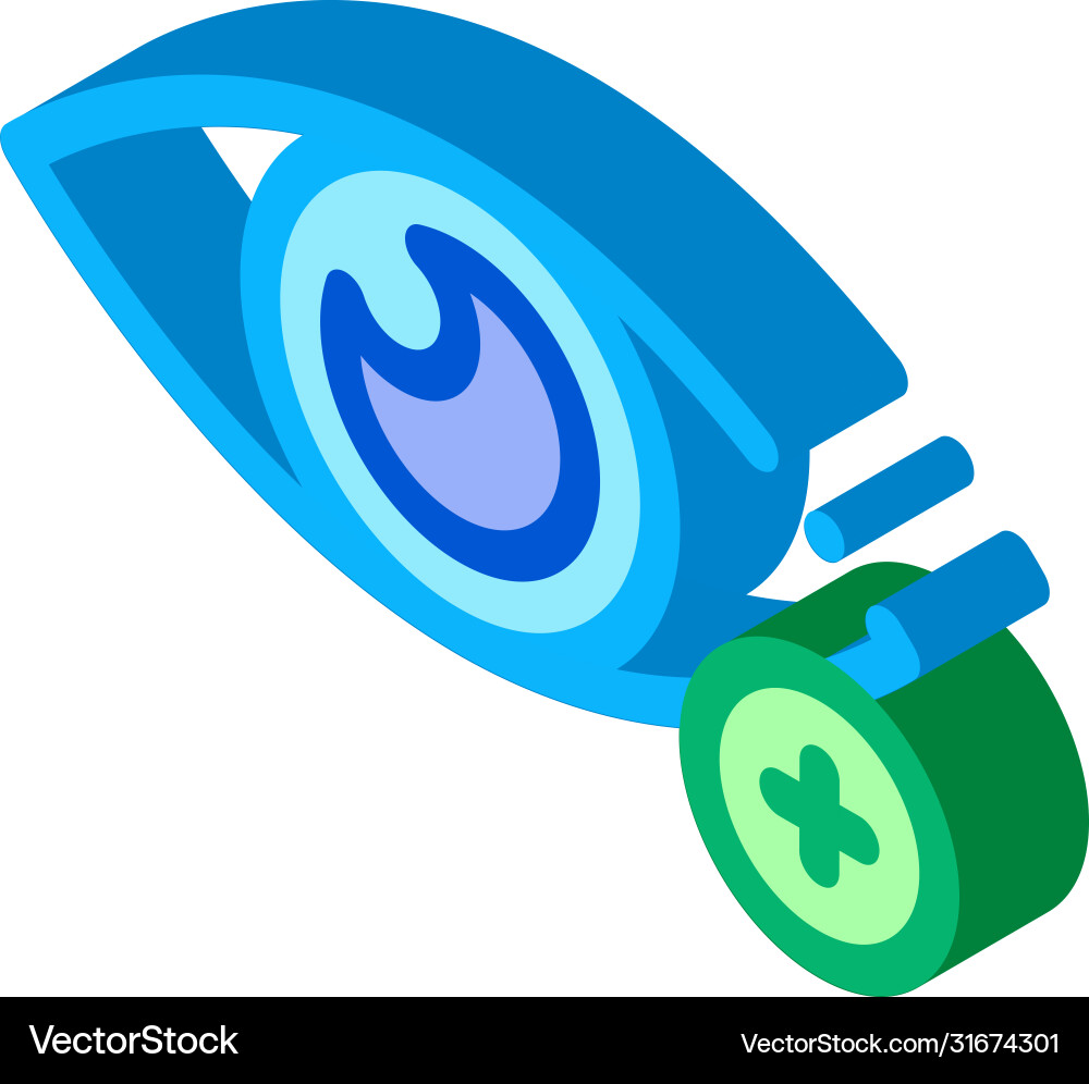 Farsightedness and hyperopia isometric icon Vector Image