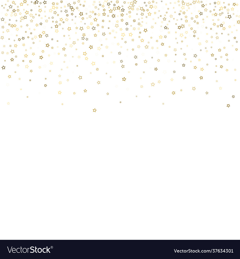 Gold glitter stars luxury shiny confetti Vector Image